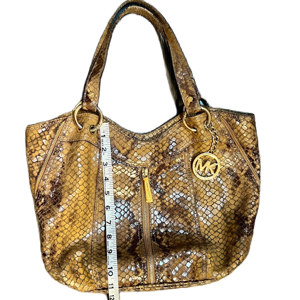 Michael Michael Kors python embossed leather Hobo… - image 14